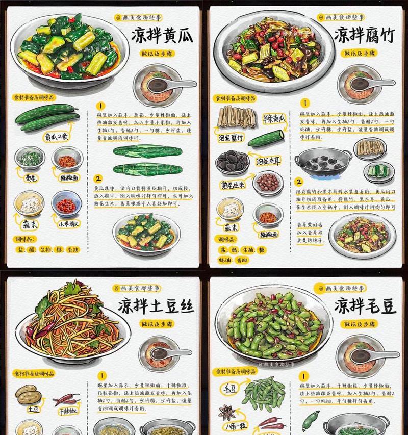 丰富营养的凉拌蔬菜（多样化的口味，多样化的健康选择）